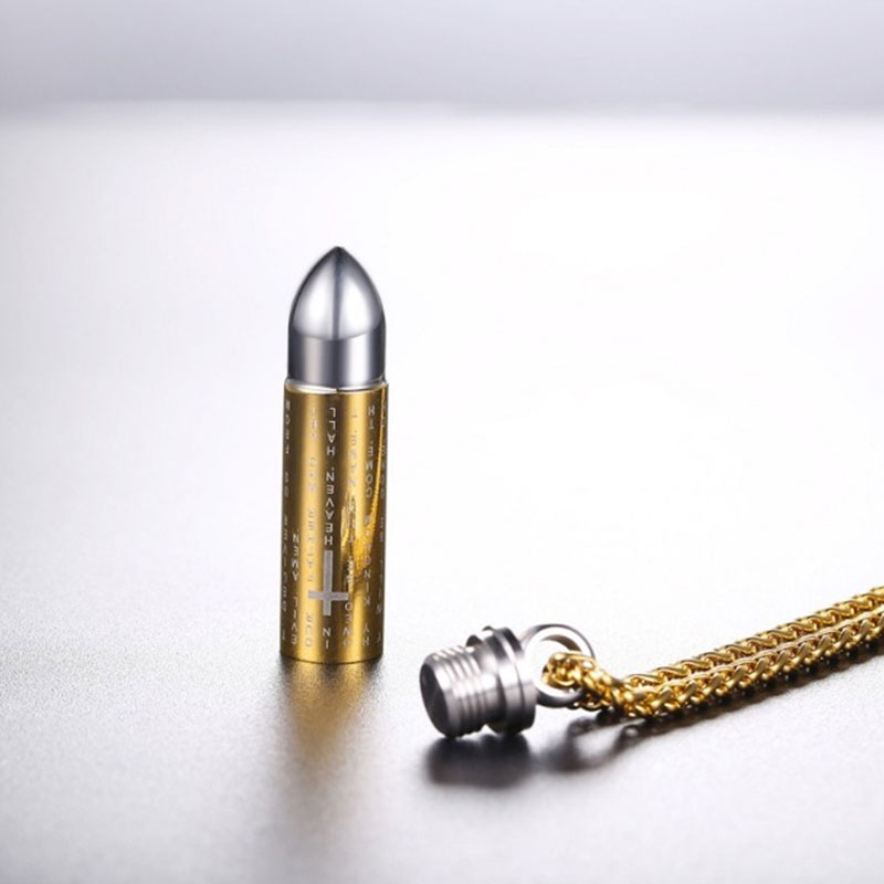 Chain Κολιέ με Bullet U7 - Ανοξείδωτο Ατσάλι / Gold