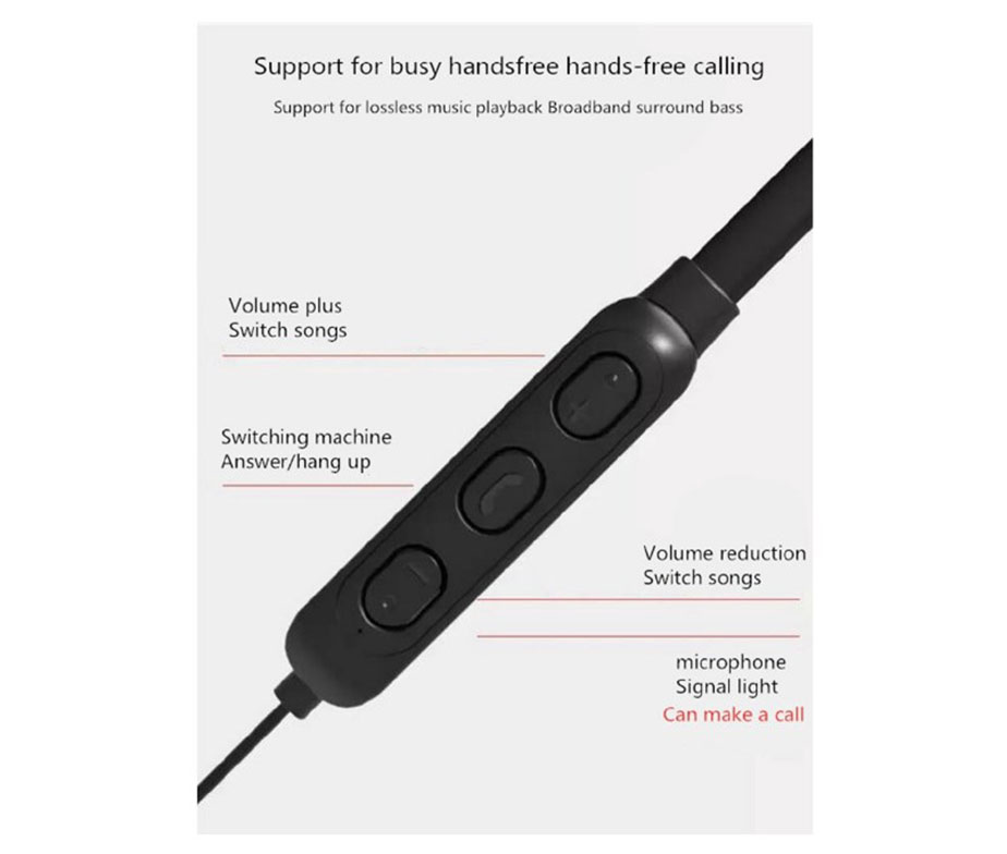 Bluetooth Sport Ακουστικά Neck – Μαύρο