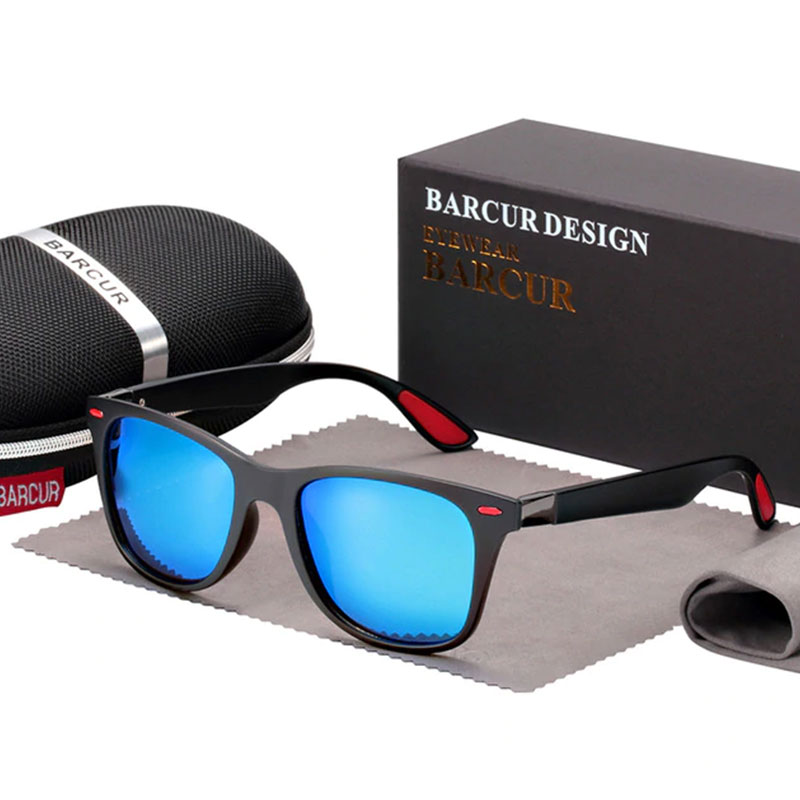 Γυαλιά Ηλίου Matte Black / Red Σκελετός & Blue Φακός Polarized (AC2130)