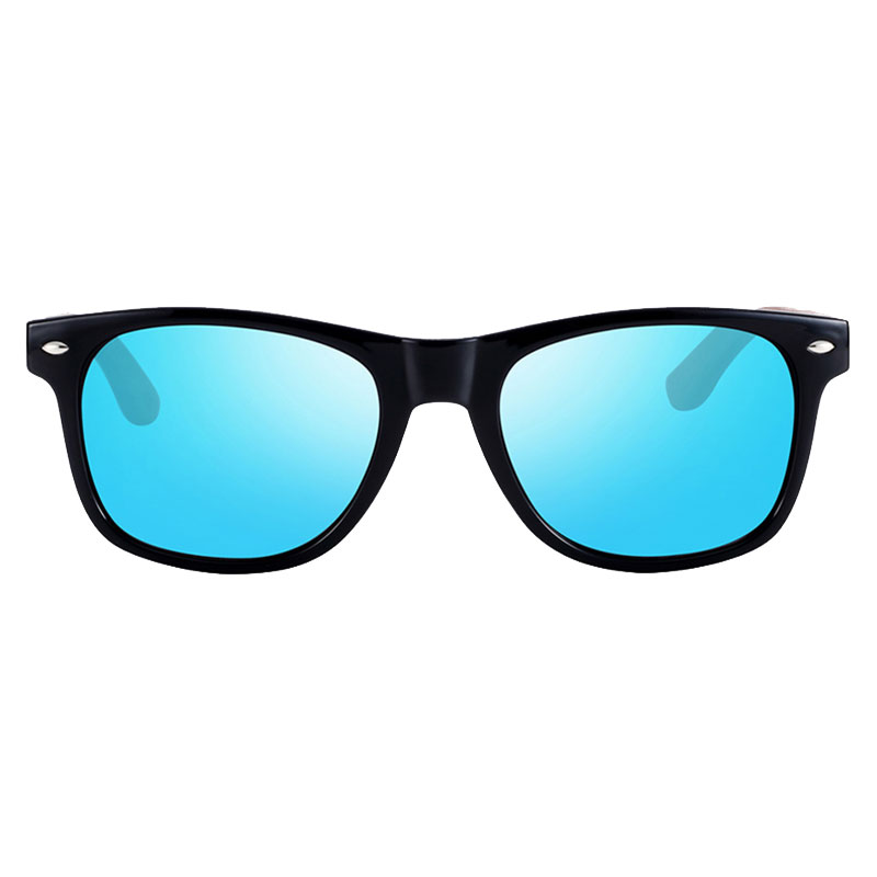 Γυαλιά Ηλίου Wayfarer Style με Μπλε Φακό & Ξύλο Καρυδιάς (AC8720)