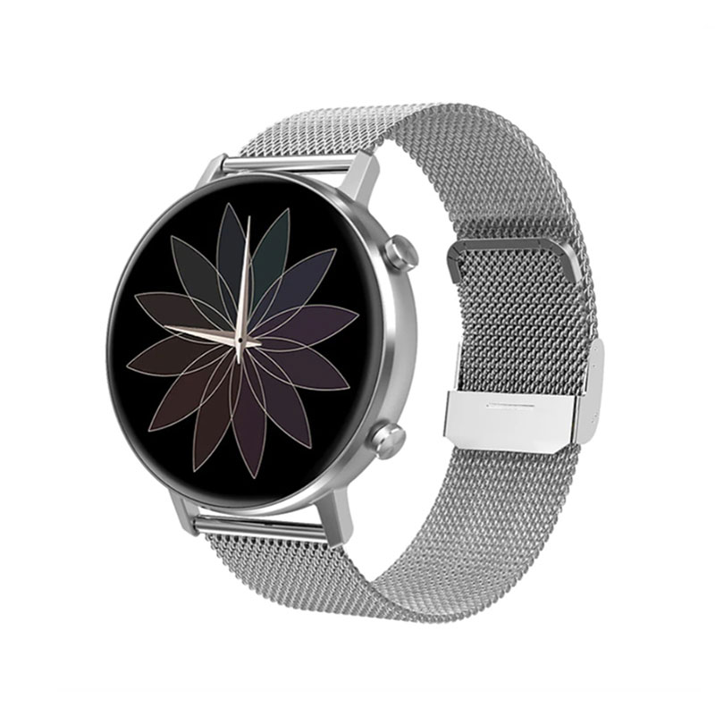 SmartWatch με Silicone Strap & Stainless Mesh ITR-MS96 Silver