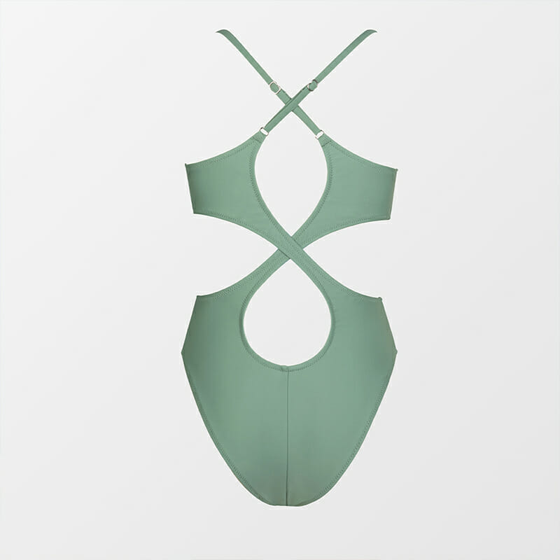 Μαγιό Ολόσωμο Green Pale με Ρυθμιζόμενες Τιράντες - Paradise Collection (E2C003RR)
