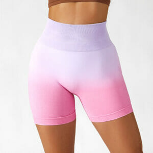 Αθλητικό Biker Shorts Ψηλόμεσο Gradient Pink/Purple (A6602)