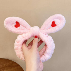 Κορδέλα Μαλλιών Μακιγιάζ Ροζ Rabbit Heart